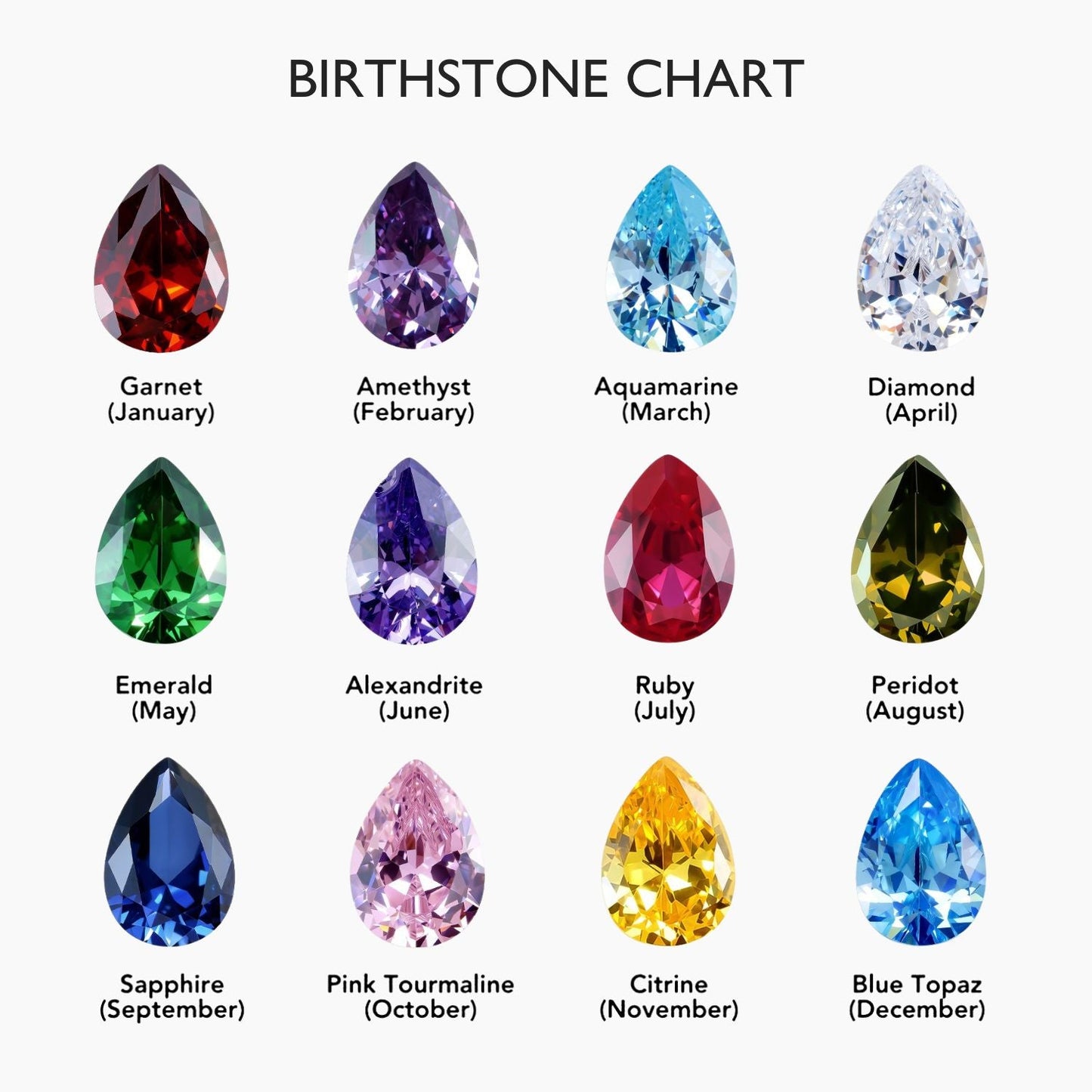 The Promise Birthstone Ring | 18K Gold-Plated Stainless Steel | Sideways Pear-Cut Stone