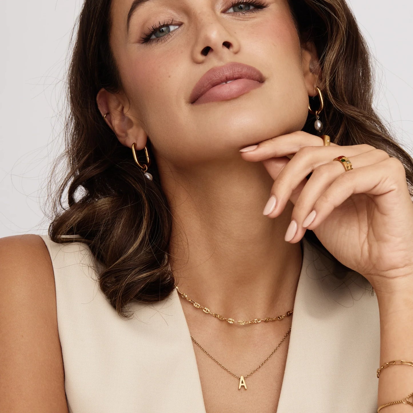 Dainty Initial Charm Necklace | 18K Gold-Plated | Minimalist Initial Pendant