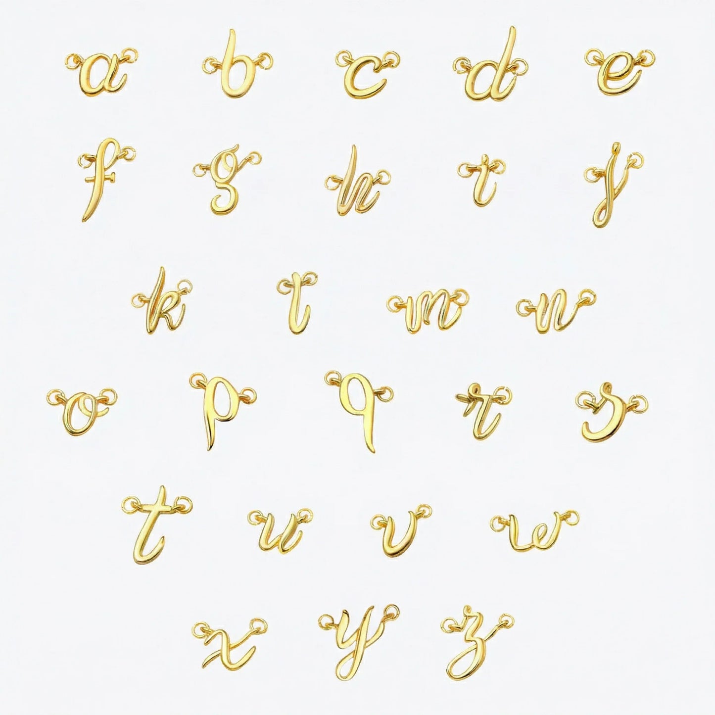 Dainty Cursive Initial Bracelet | 18K Gold-Plated | Script Initial Charm