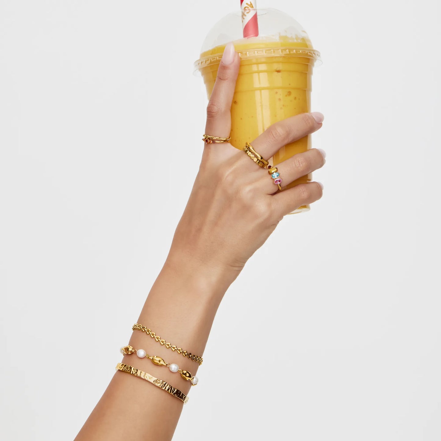 Dainty Clover Bracelet | Gold-Plated | Clover Charm Chain, 6"+2"