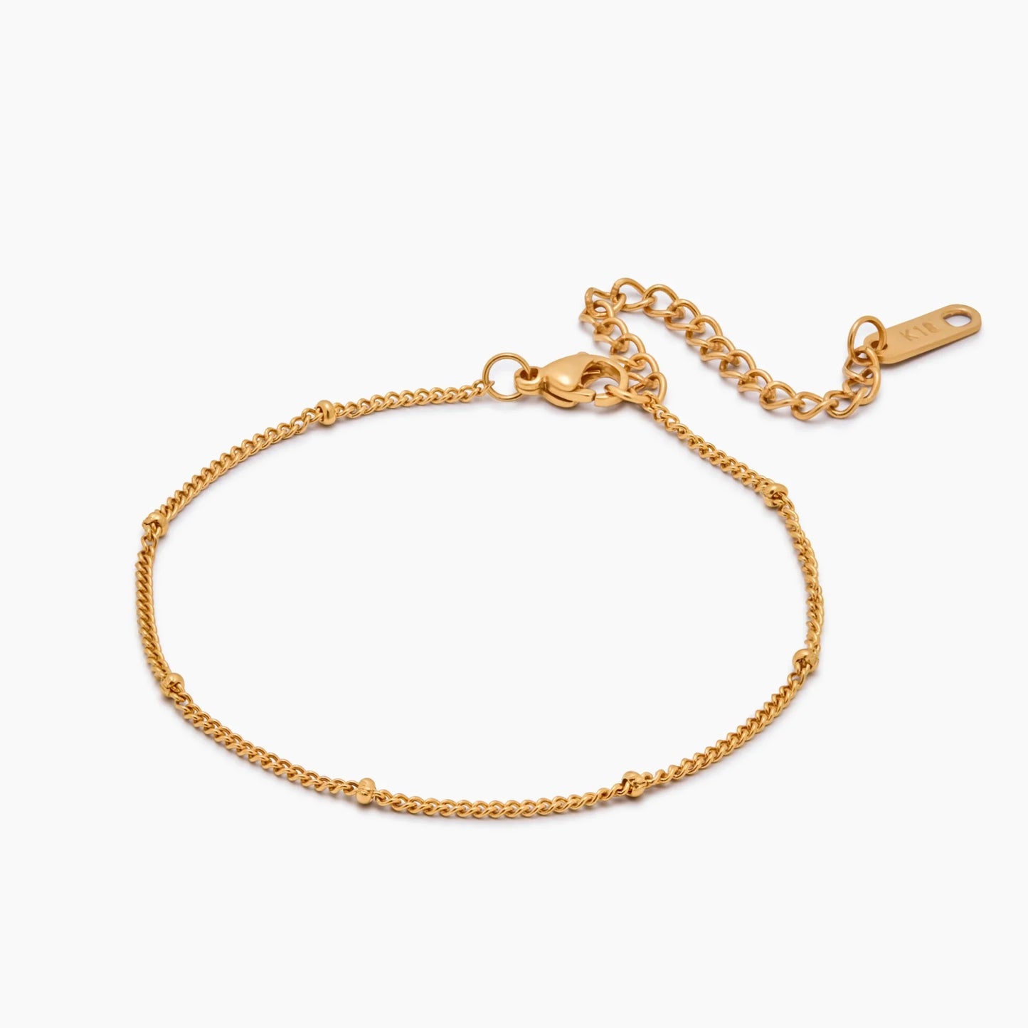 Satellite Chain Bracelet | Gold-Plated | Bead Accent Chain