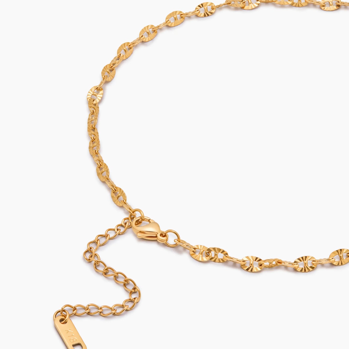 Bold Sequin Chain Necklace | Gold-Plated | Sequin Disc Links