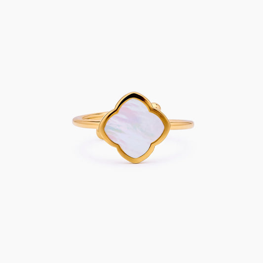 Clover Wrap Ring | Gold-Plated | Four-Leaf Clover Design