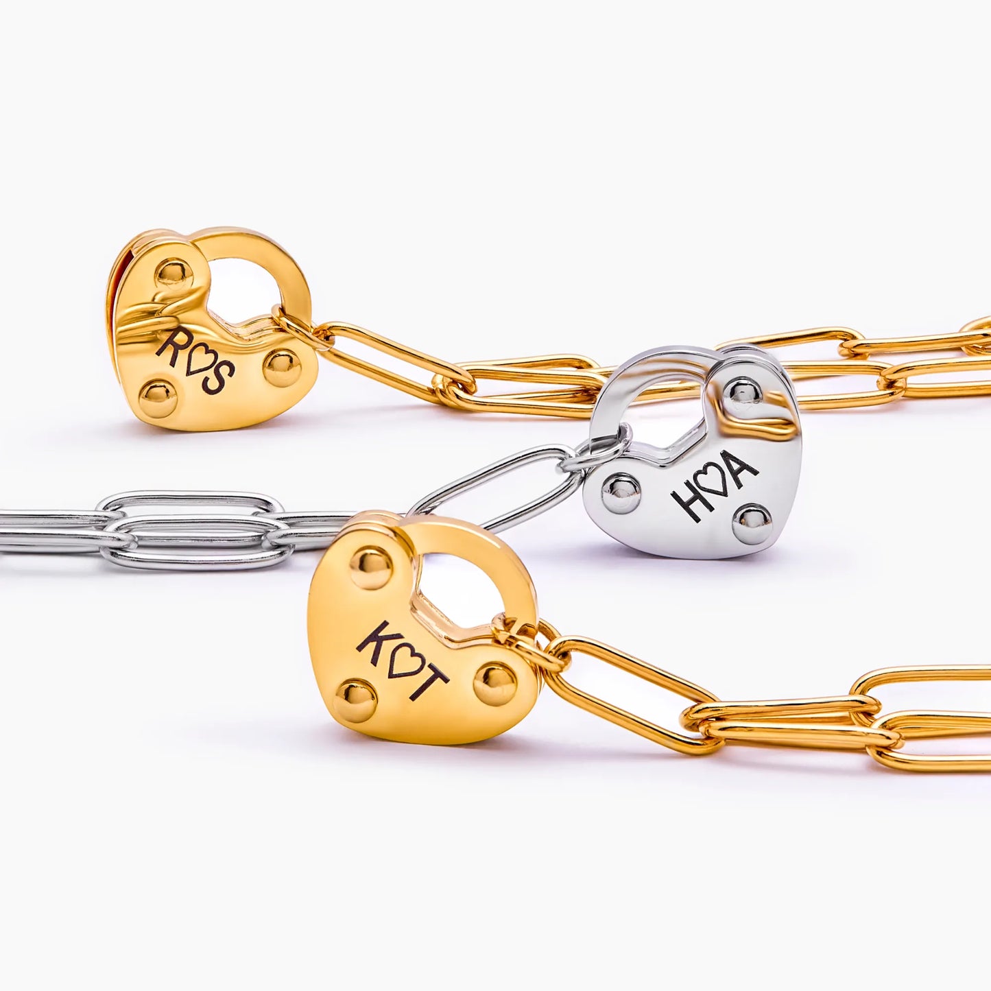 Heart Lock Initial Necklace | Gold-Plated | Personalized Heart Lock Pendant