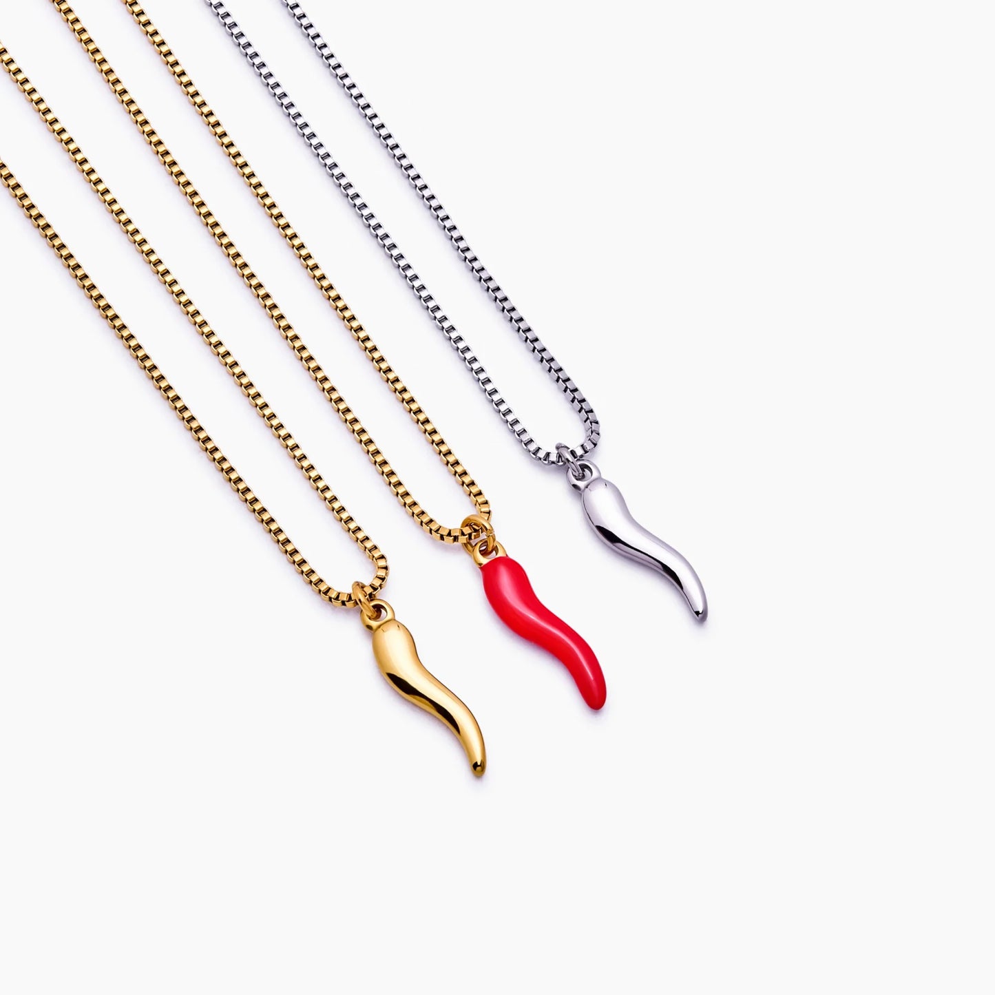 Cornicello Necklace | Gold-Plated | Italian Horn Pendant