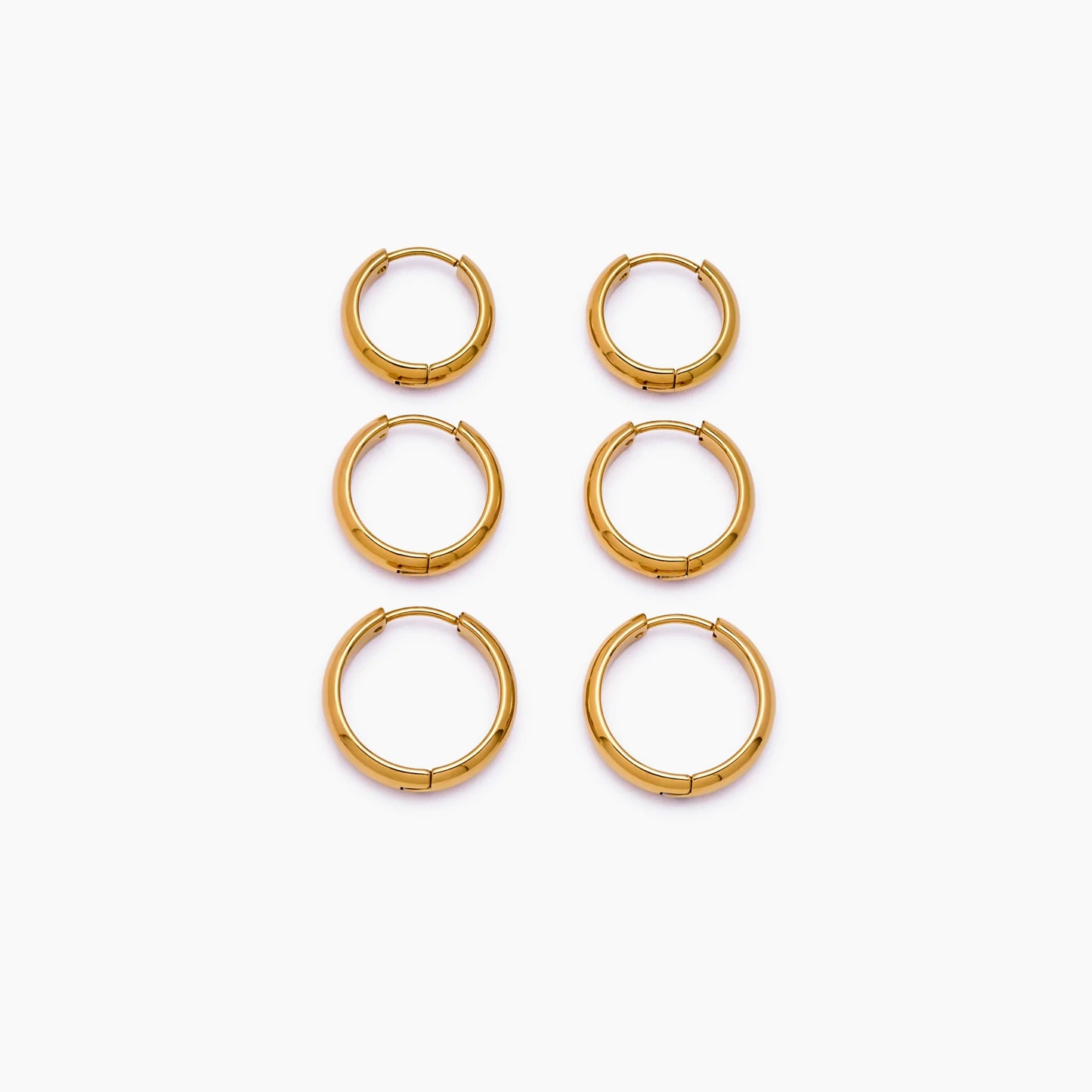 Bold Dome Hoops | Gold-Plated | Rounded Dome Hoop