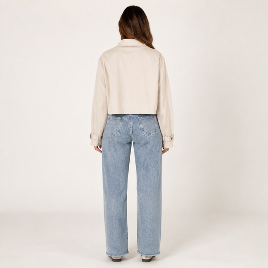 Gemma Women's Cropped Double-Breasted Jacket
