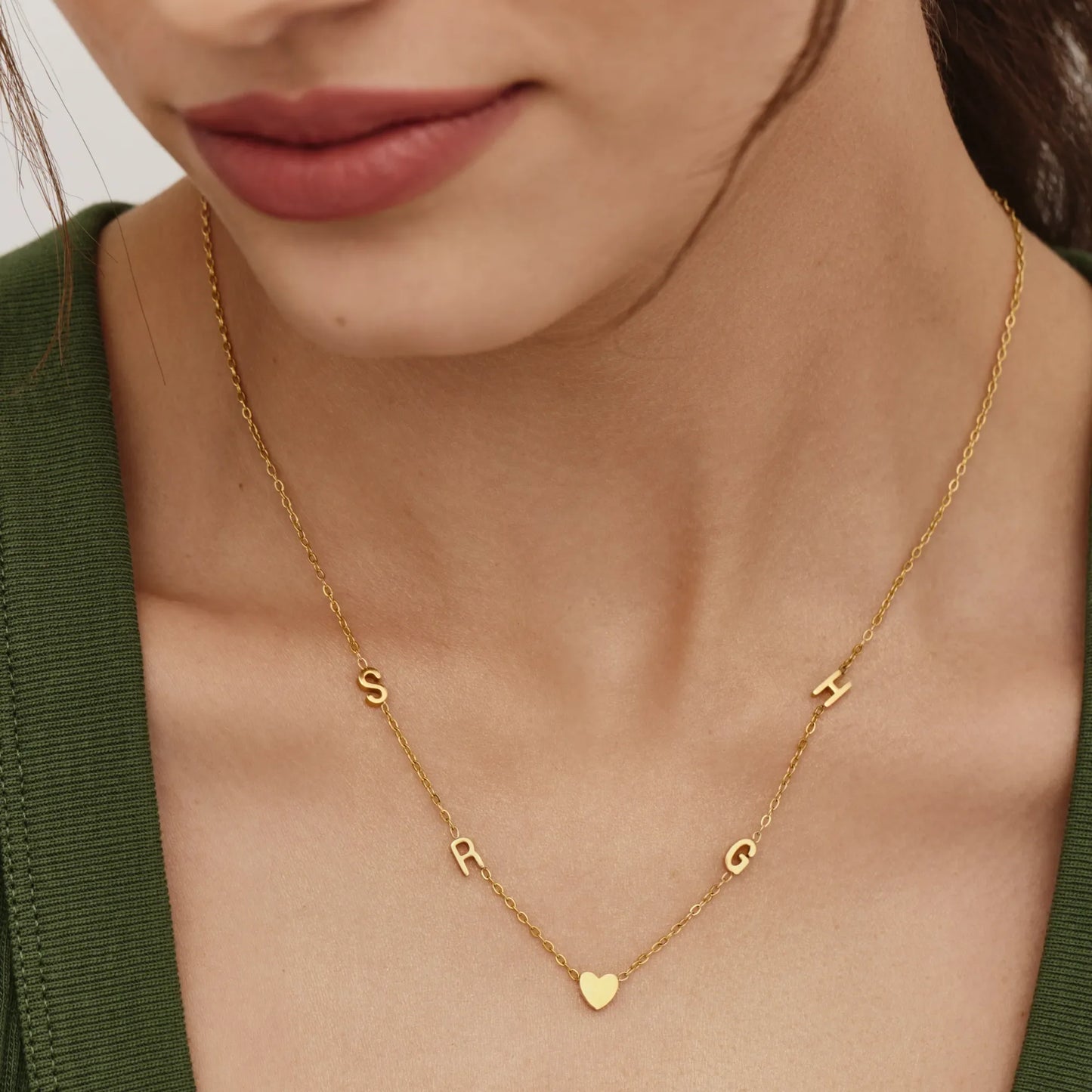 Multi Initial Necklace | Gold-Plated | Multiple Letter Initials