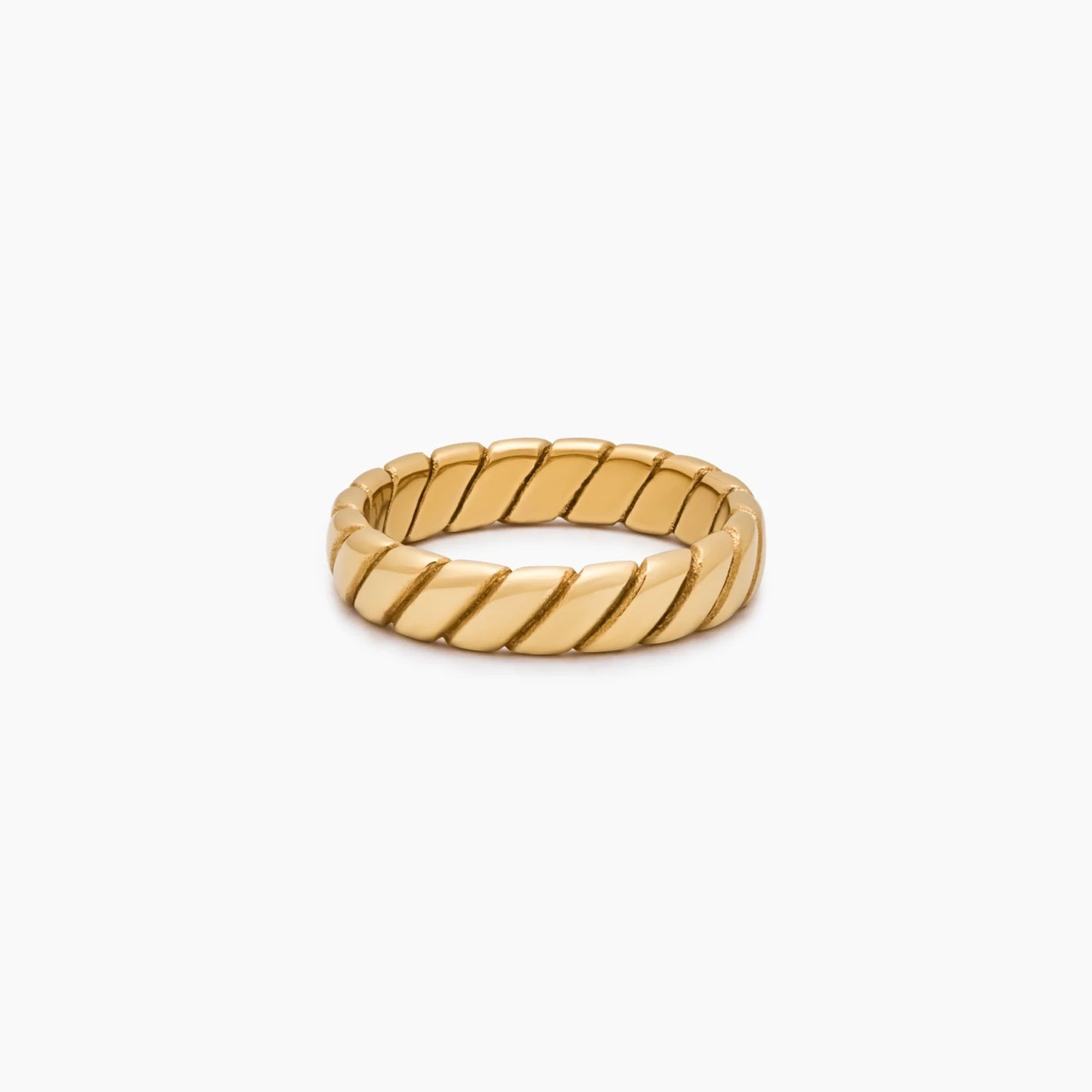 Bold Twist Ring | Gold-Plated | Sculptural Twisted Band