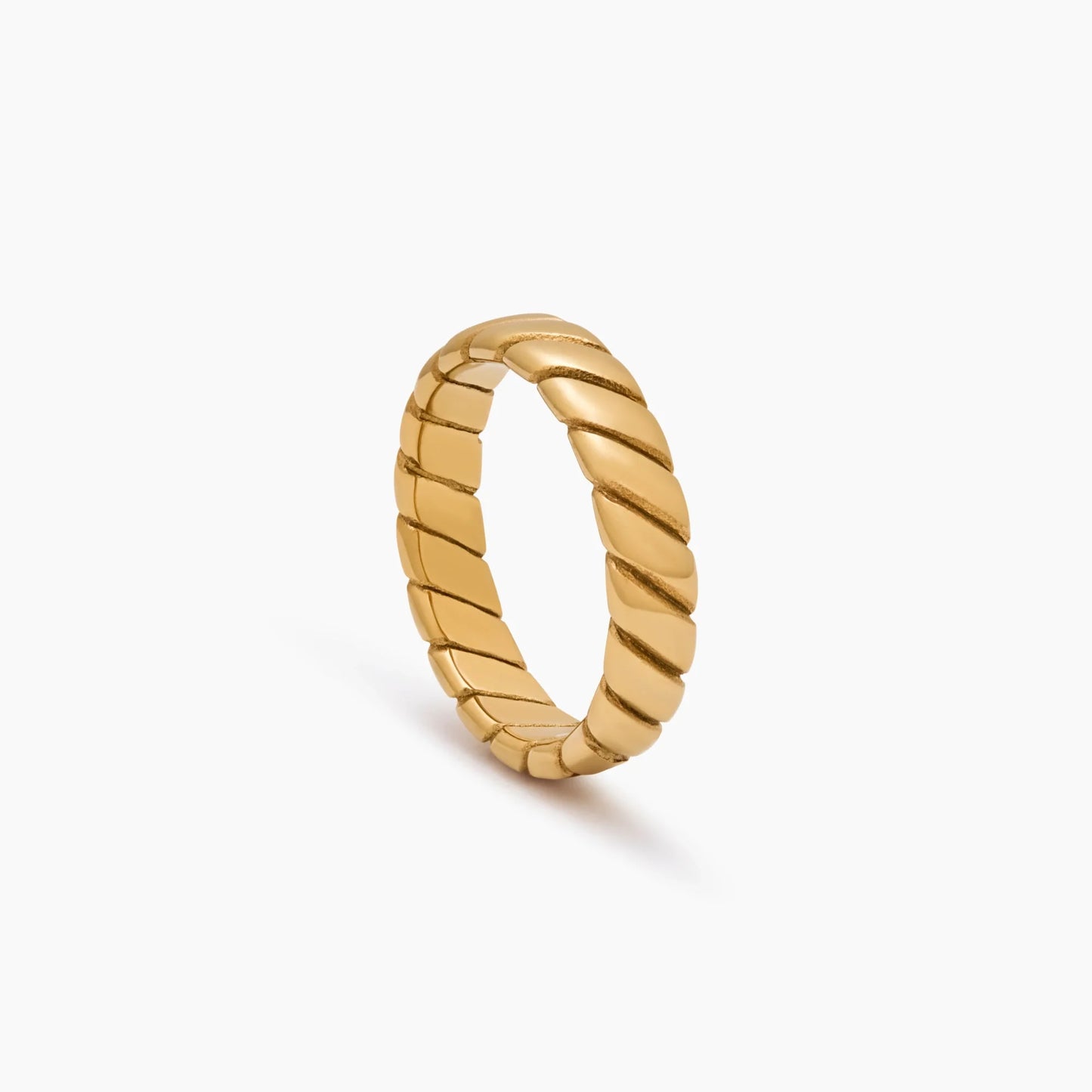 Bold Twist Ring | Gold-Plated | Sculptural Twisted Band
