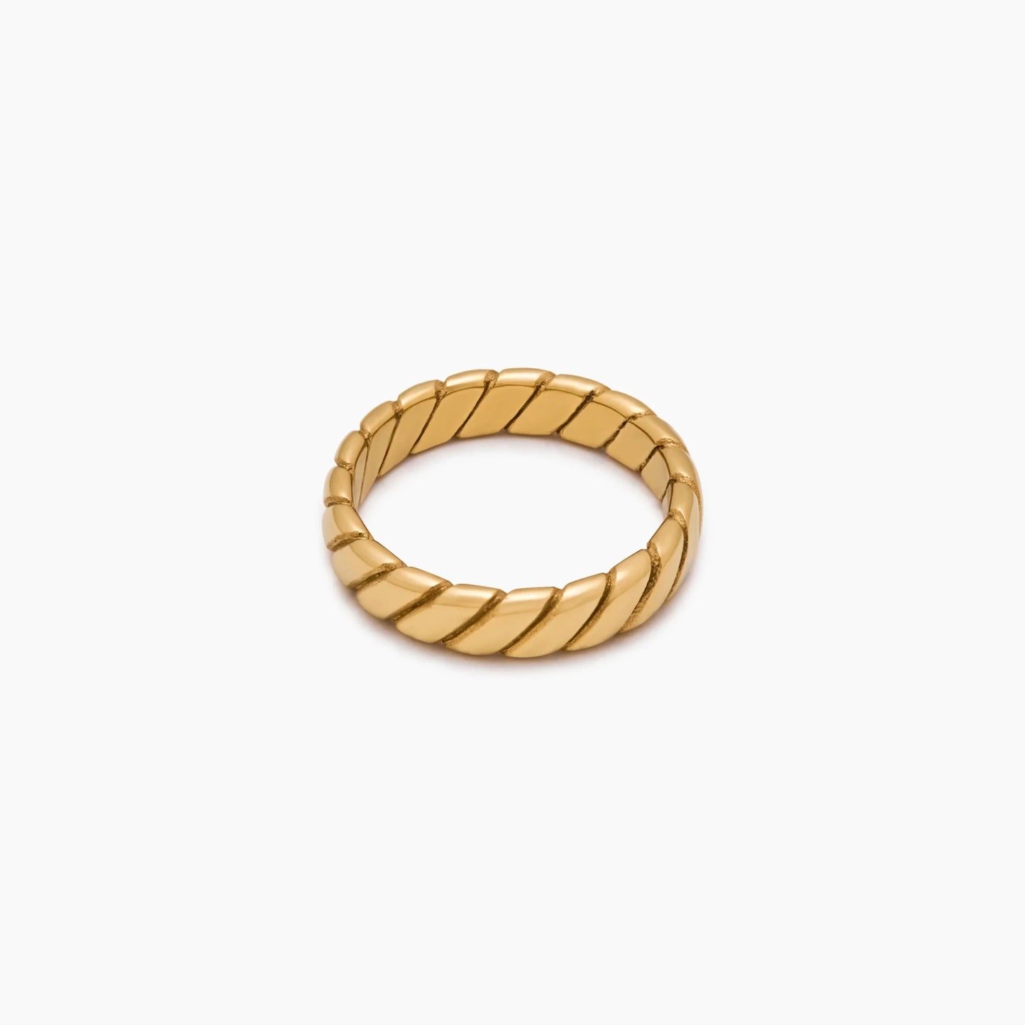 Bold Twist Ring | Gold-Plated | Sculptural Twisted Band