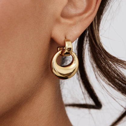 Luna Drop Earrings | Gold-Plated | Statement Gold Drop