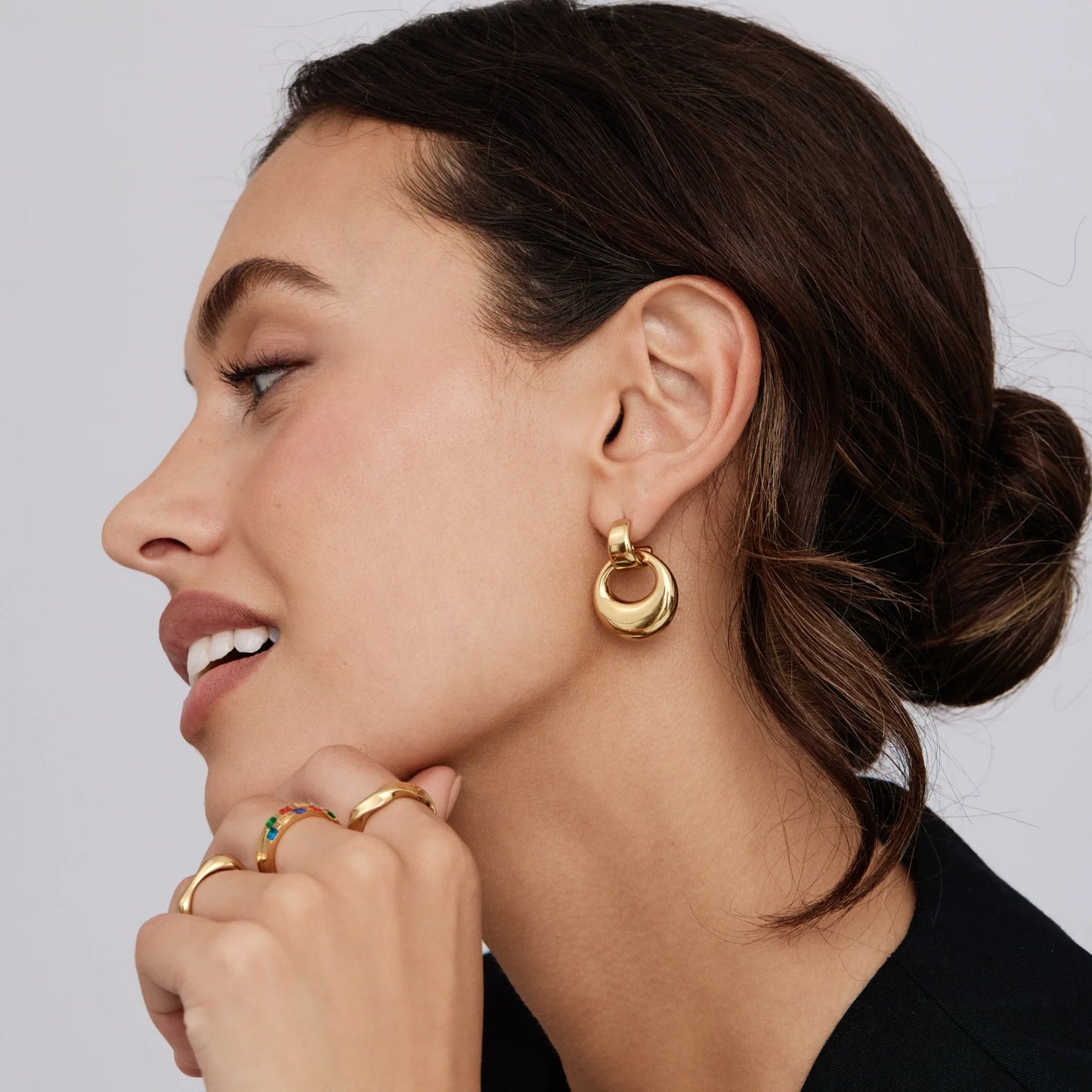 Luna Drop Earrings | Gold-Plated | Statement Gold Drop