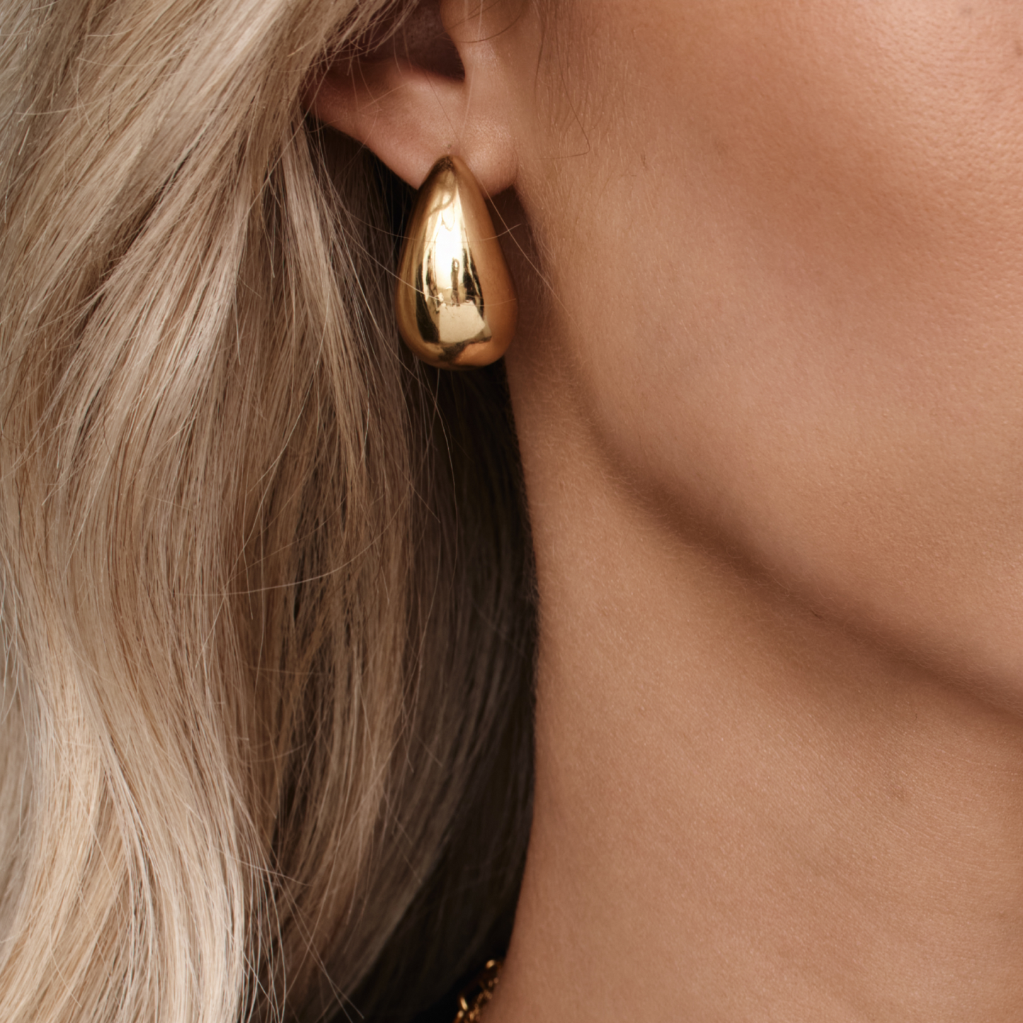 Chunky Teardrop Earrings | Gold-Plated | 23.5mm Drop Earrings