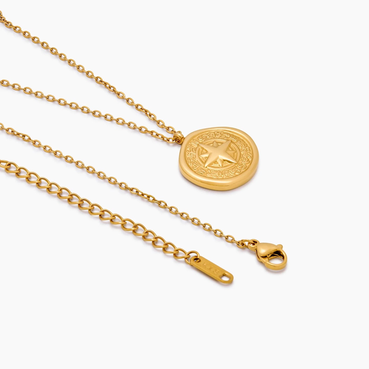 Golden Compass Necklace | Gold-Plated | Compass Pendant