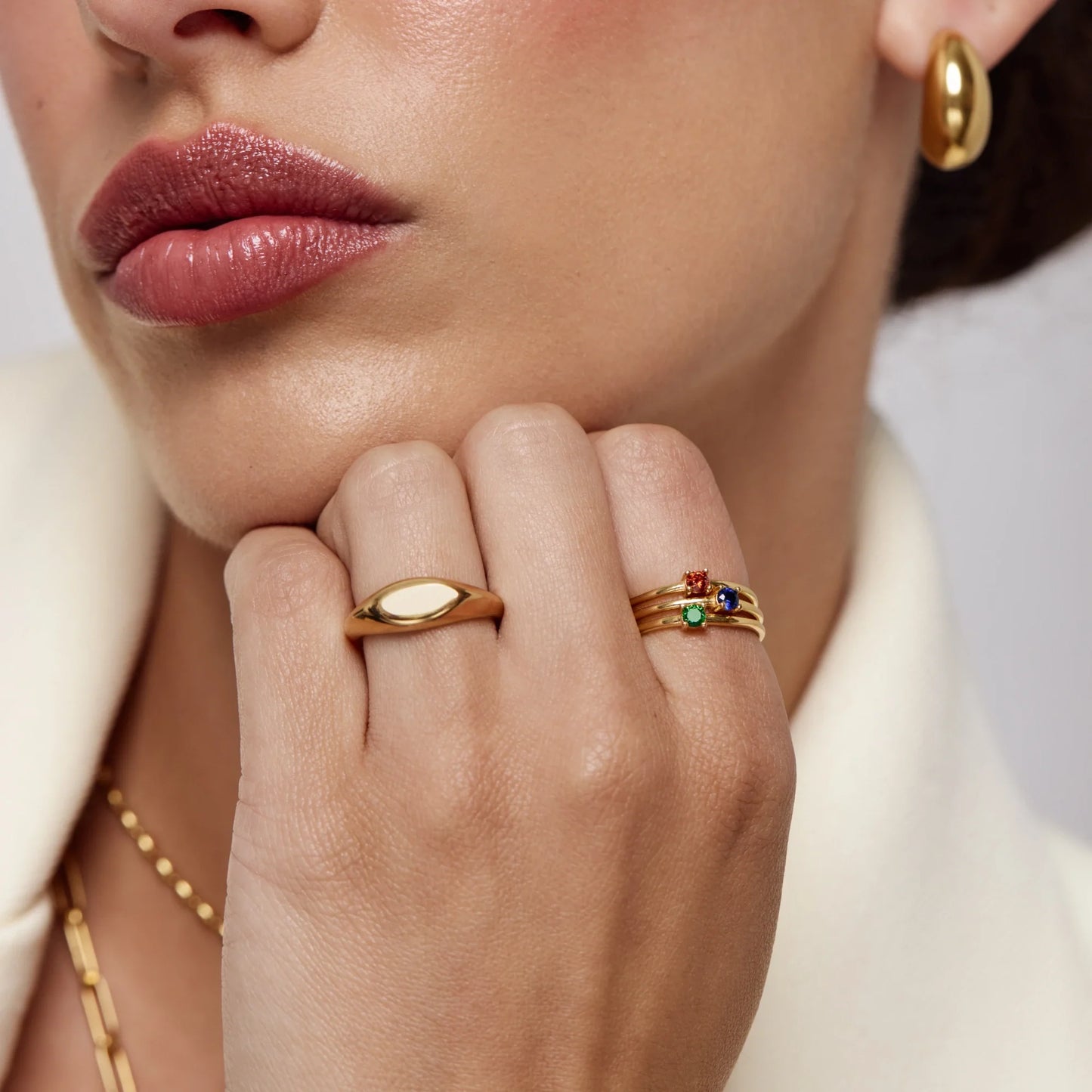 Dainty Birthstone Ring | Gold-Plated | 3mm Stone, 1.5mm Band