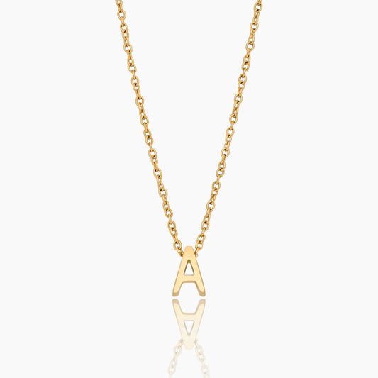 Dainty Initial Charm Necklace | 18K Gold-Plated | Minimalist Initial Pendant