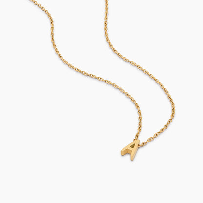 Dainty Initial Charm Necklace | 18K Gold-Plated | Minimalist Initial Pendant