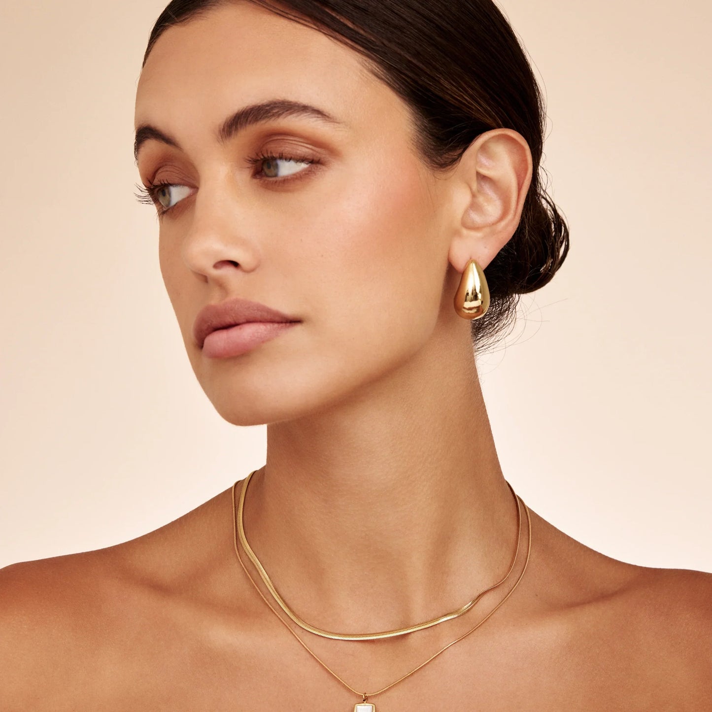 Chunky Teardrop Earrings | Gold-Plated | 23.5mm Drop Earrings