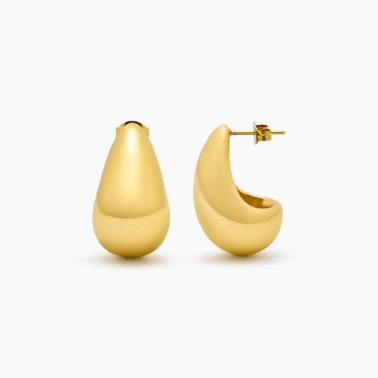 Chunky Teardrop Earrings | Gold-Plated | 23.5mm Drop Earrings