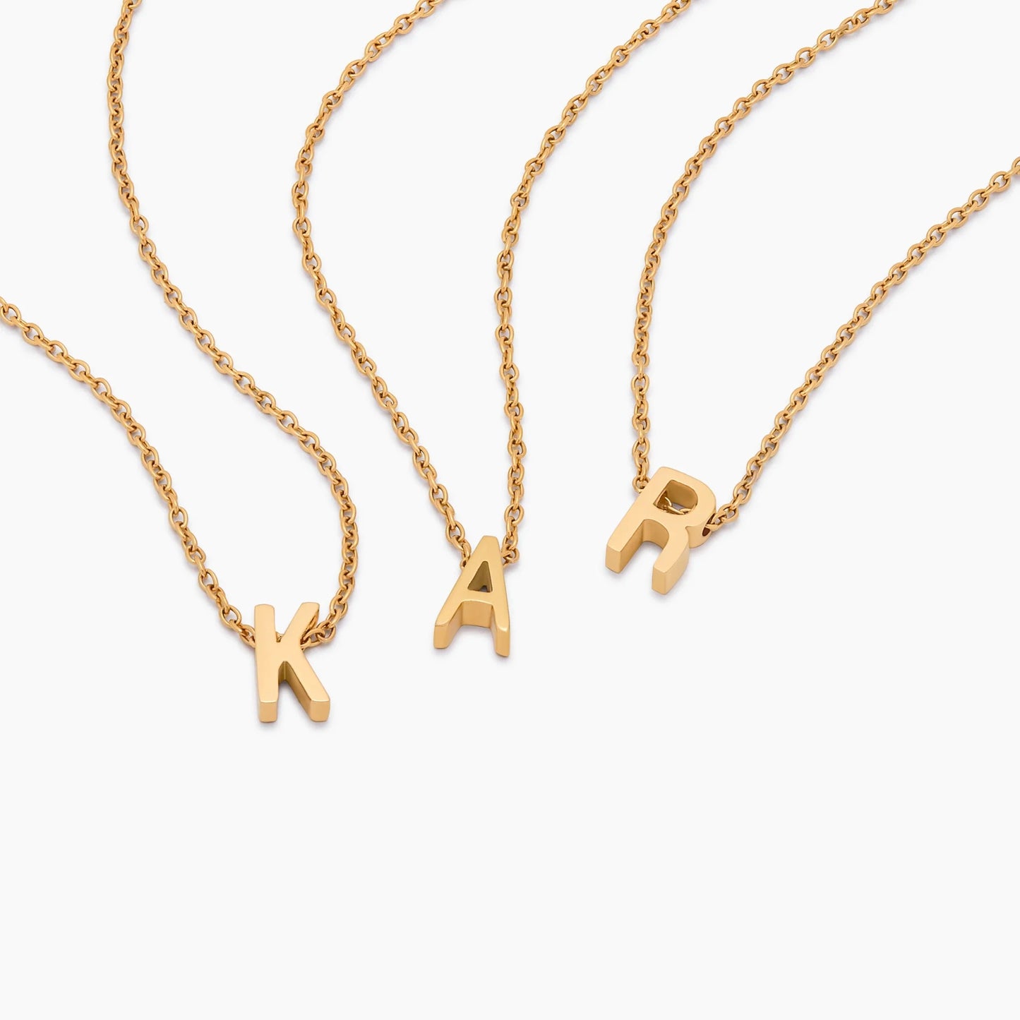 Dainty Initial Charm Necklace | 18K Gold-Plated | Minimalist Initial Pendant