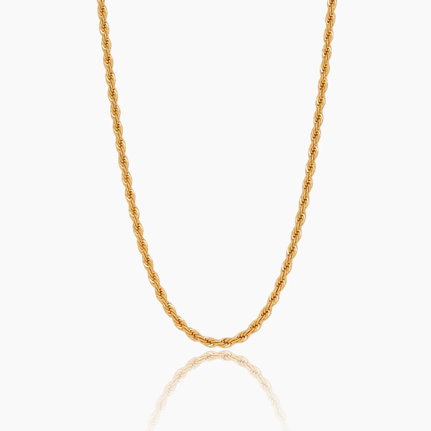 Rope Chain Necklace | Gold-Plated | Twisted Rope Design