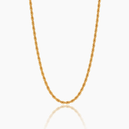Rope Chain Necklace | Gold-Plated | Twisted Rope Design