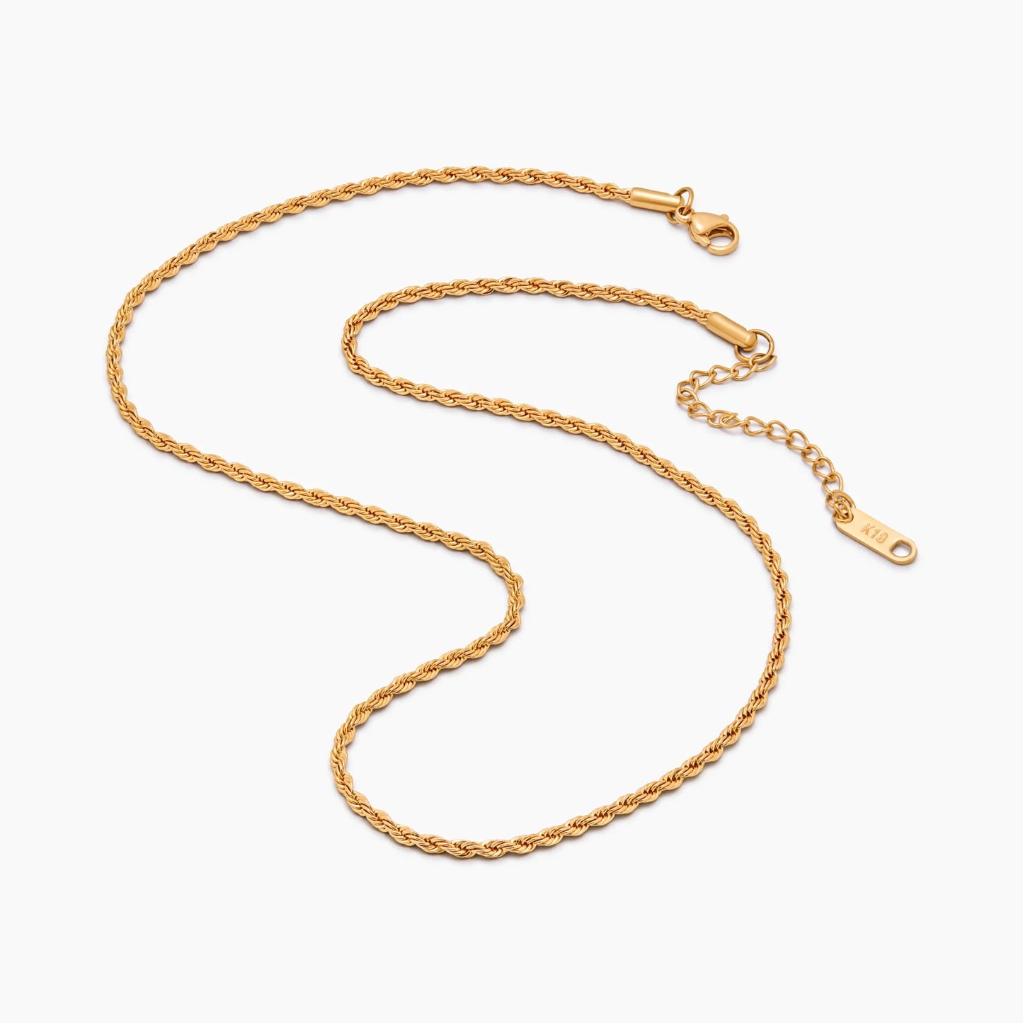 Rope Chain Necklace | Gold-Plated | Twisted Rope Design