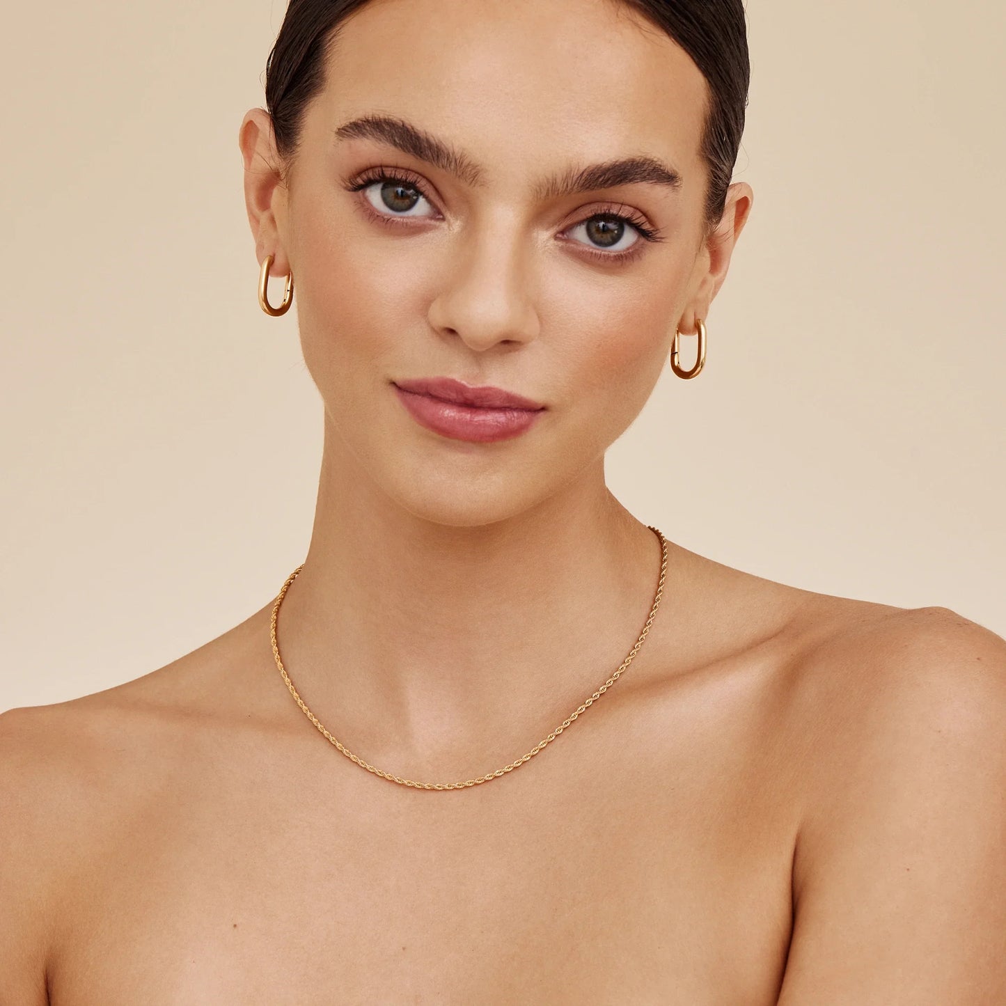 Rope Chain Necklace | Gold-Plated | Twisted Rope Design