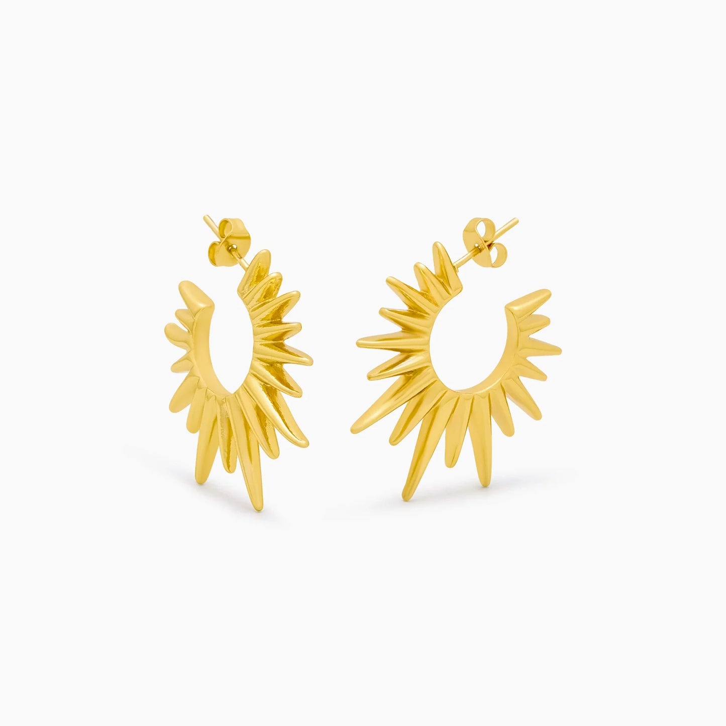 Helia Sunburst Earrings | Gold-Plated | 30mm Sunburst Drop