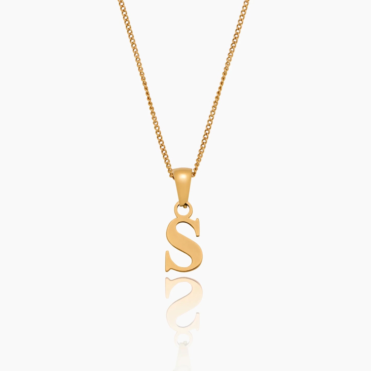 Gold Initial Charm Necklace | 18K Gold-Plated | Dainty Initial Pendant