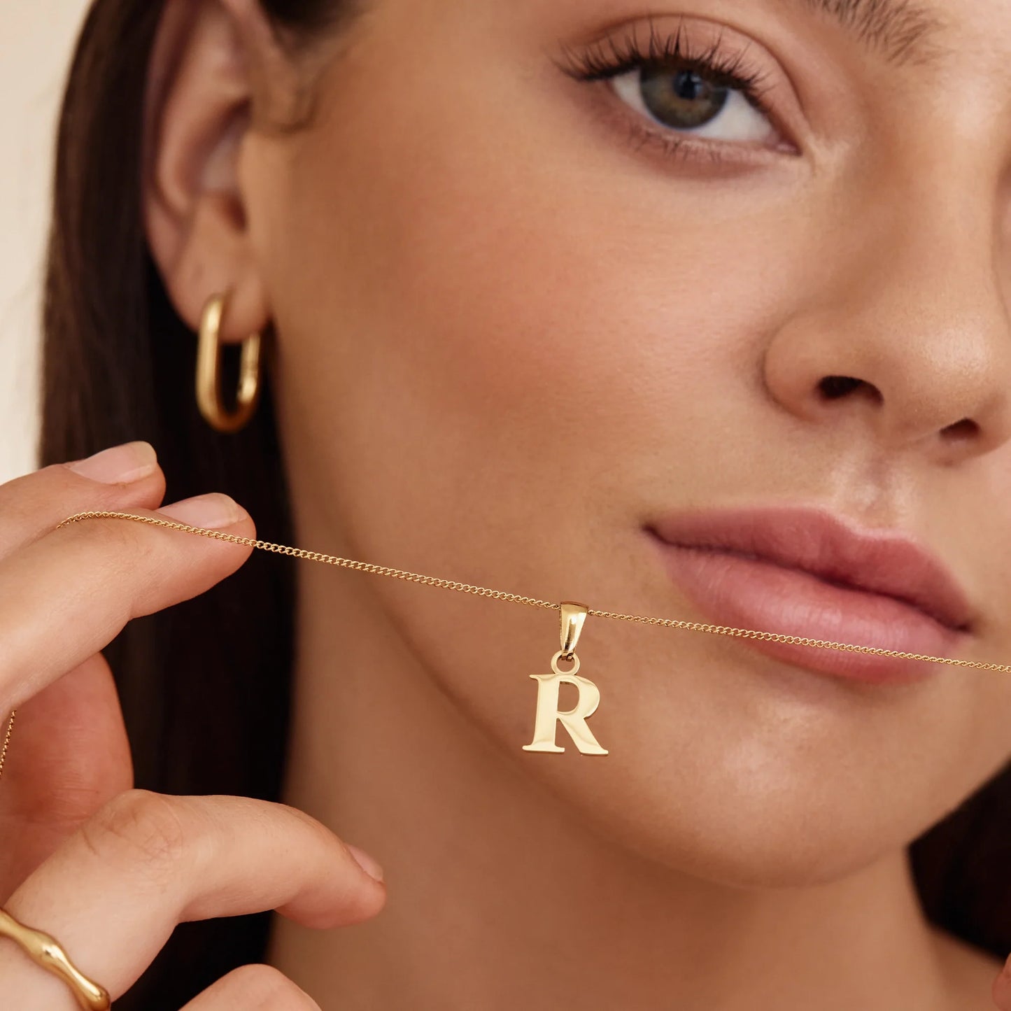 Gold Initial Charm Necklace | 18K Gold-Plated | Dainty Initial Pendant