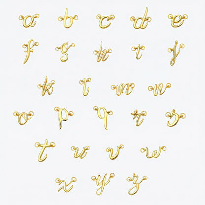 Dainty Cursive Initial Bracelet | 18K Gold-Plated | Script Initial Charm