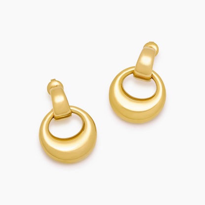 Luna Drop Earrings | Gold-Plated | Statement Gold Drop