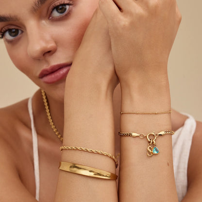 Sol Cuff Bracelet | Gold-Plated | Smooth Round 9.5mm Cuff