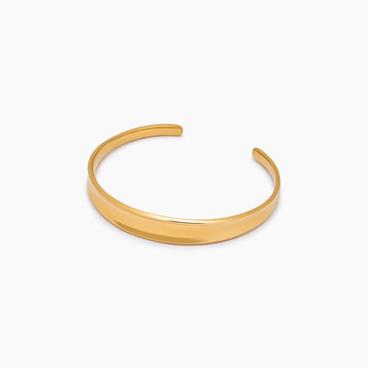 Sol Cuff Bracelet | Gold-Plated | Smooth Round 9.5mm Cuff