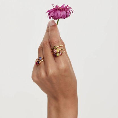 Marquise Family Birthstone Ring | 18K Gold-Plated | 1–3 Marquise Stones