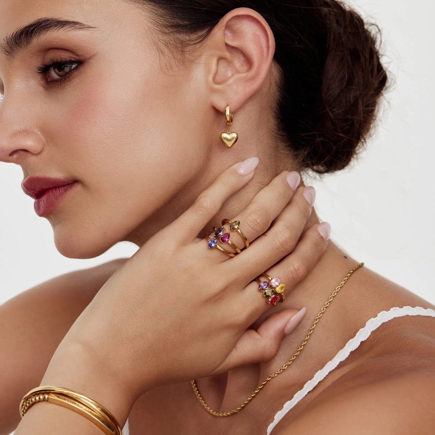 Marquise Family Birthstone Ring | 18K Gold-Plated | 1–3 Marquise Stones