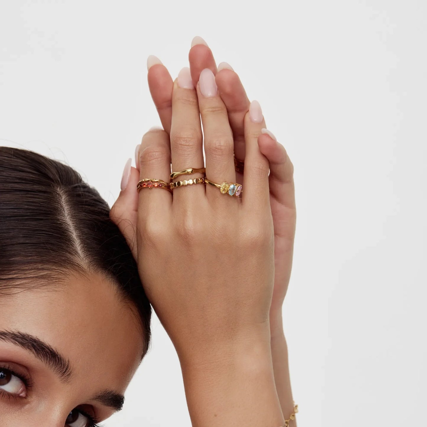Marquise Family Birthstone Ring | 18K Gold-Plated | 1–3 Marquise Stones