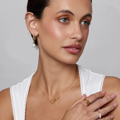 Dainty Birthflower Necklace | Gold-Plated | Birth Month Flower Pendant