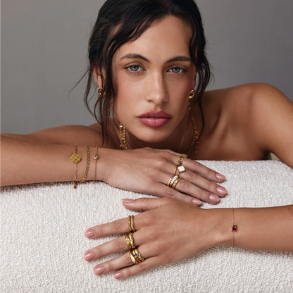 Wave Twist Ring | Gold-Plated | Sculptural Wave Band