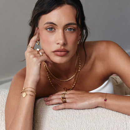Mini Pearl Row Ring | Gold-Plated | 5 Freshwater Pearls