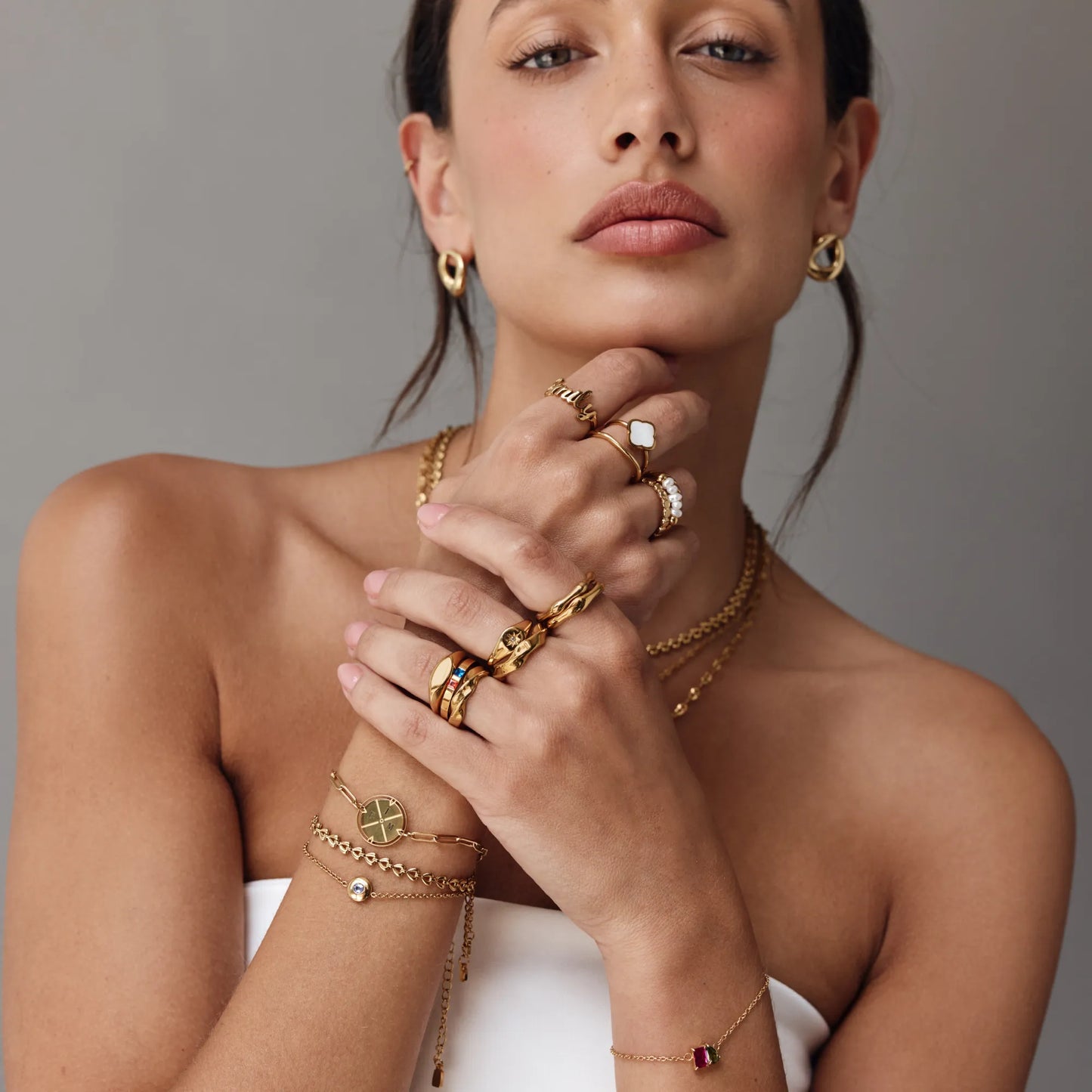 Clover Wrap Ring | Gold-Plated | Four-Leaf Clover Design