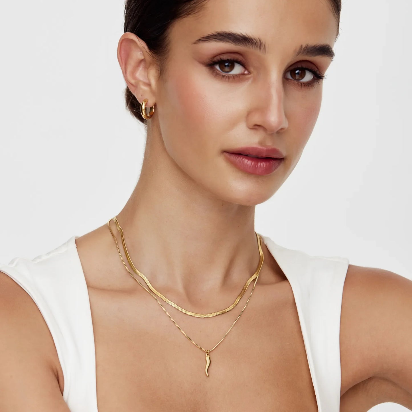 Cornicello Necklace | Gold-Plated | Italian Horn Pendant