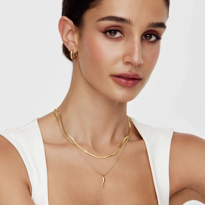 Cornicello Necklace | Gold-Plated | Italian Horn Pendant