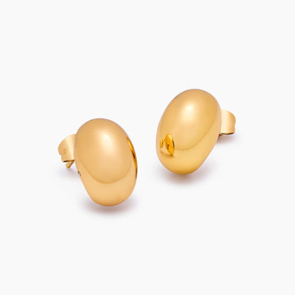 Ella Dome Studs | Gold-Plated | 13mm x 9mm Dome Stud