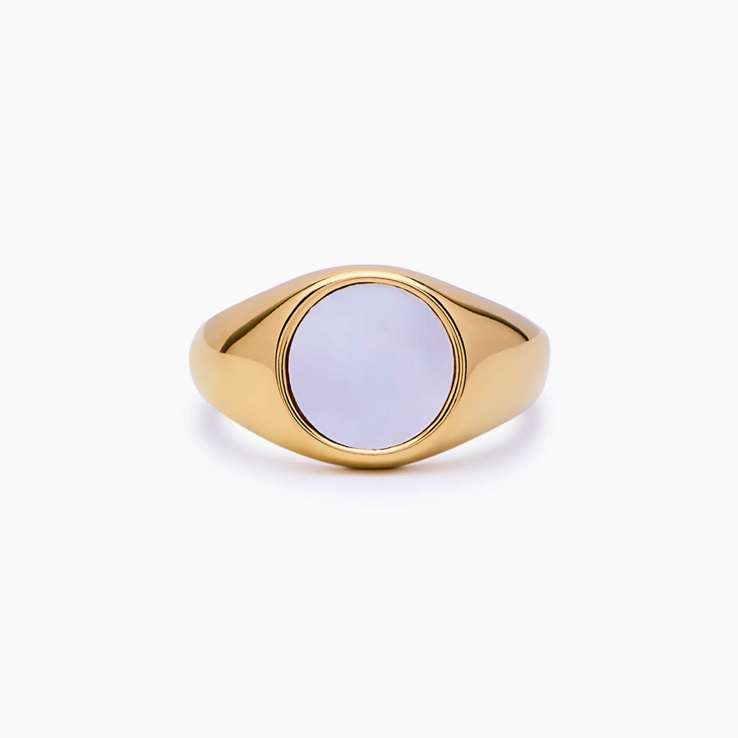 Mother of Pearl Ring | Gold-Plated | Iridescent MOP Face