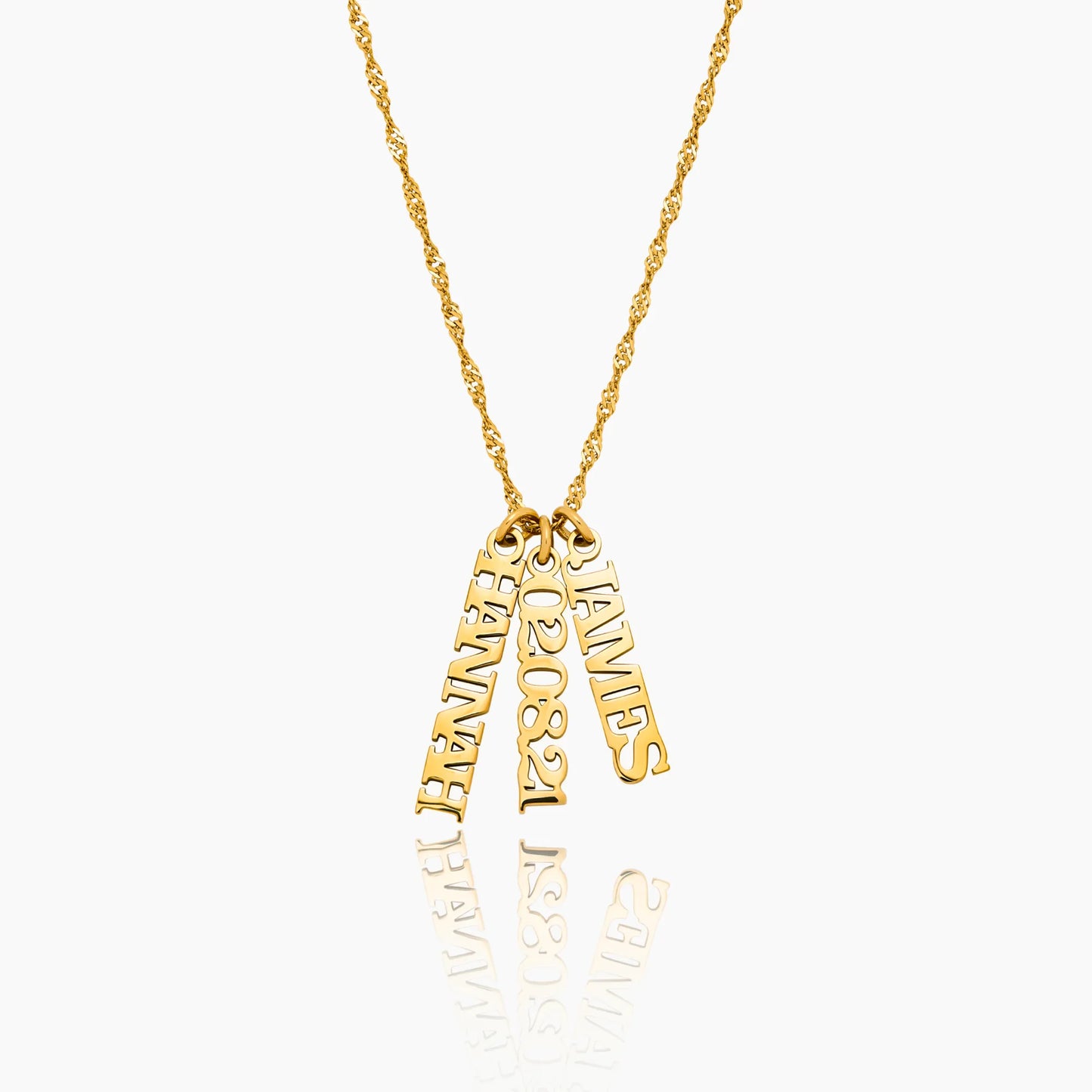 Singapore Multi Name Necklace | 18K Gold-Plated | Up to 3 Names