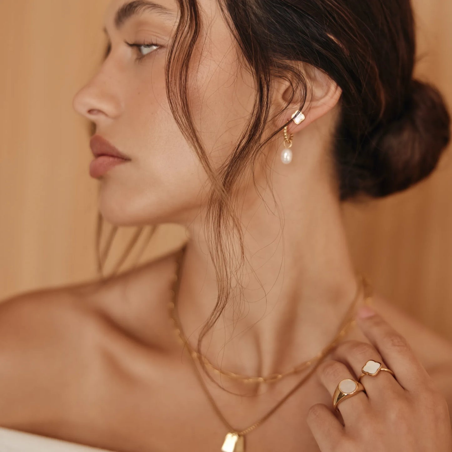 Clover Wrap Ring | Gold-Plated | Four-Leaf Clover Design