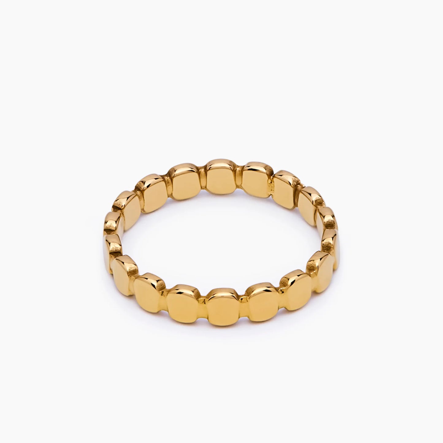Golden Beaded Ring | Gold-Plated | 3mm Bead Band